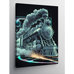 Kanvas Tablo Buharlı Tren 70x100 cm