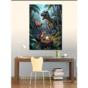 Kanvas Tablo Dinozorlar Ve Yumurta 50x70 cm