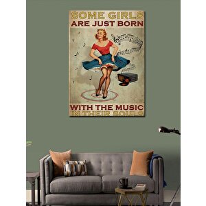Kanvas Tablo Bazı Kızlar Müzik İle Doğar