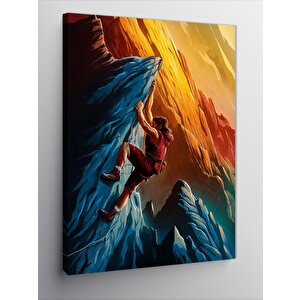 Kanvas Tablo Zirvedeki Yalnızlık Ve Dağcı 50x70 cm