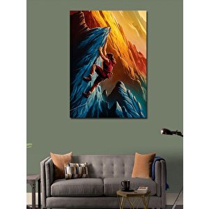 Kanvas Tablo Zirvedeki Yalnızlık Ve Dağcı 50x70 cm