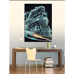 Kanvas Tablo Buharlı Tren 50x70 cm