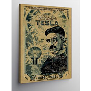 Kanvas Tablo Nikola Tesla 70x100 cm