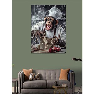 Kanvas Tablo Aşçı Maymun 70x100 cm