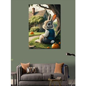 Kanvas Tablo Tavşan Ve Balkabakları 100x140 cm