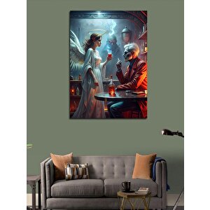 Kanvas Tablo Melek Ve Şeytan Temsili 70x100 cm