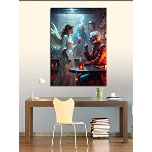 Kanvas Tablo Melek Ve Şeytan Temsili 70x100 cm