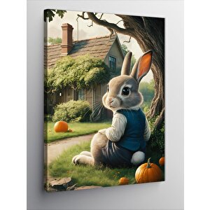 Kanvas Tablo Tavşan Ve Balkabakları 70x100 cm