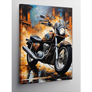 Kanvas Tablo Motosiklet Temalı 100x140 cm