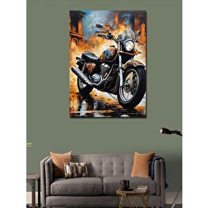 Kanvas Tablo Motosiklet Temalı 70x100 cm