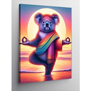 Kanvas Tablo Yoga Yapan Panda