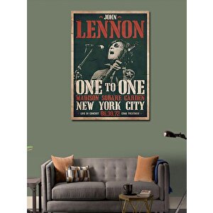 Kanvas Tablo John Lennon One To One Afiş 100x140 cm