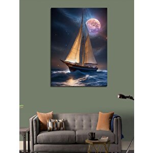 Kanvas Tablo Dolunay Da Yelkenli 70x100 cm
