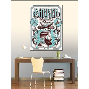 Kanvas Tablo Berber Dükkanı İçin 70x100 cm