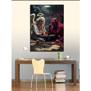Kanvas Tablo Şeytan Ve Melek 50x70 cm