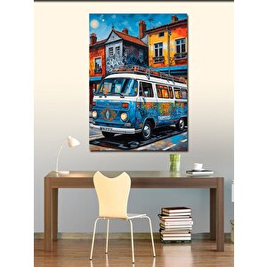 Kanvas Tablo Retro Minibüs 100x140 cm