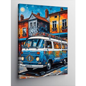 Kanvas Tablo Retro Minibüs 50x70 cm