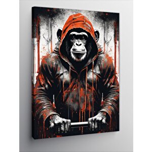 Kanvas Tablo Kaslı Şempanze 70x100 cm