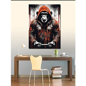 Kanvas Tablo Kaslı Şempanze 70x100 cm