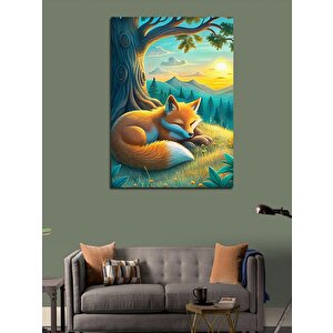 Kanvas Tablo Uyuyan Tilki 70x100 cm
