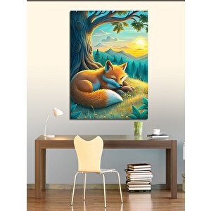 Kanvas Tablo Uyuyan Tilki 70x100 cm