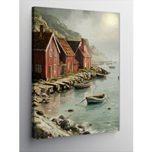 Kanvas Tablo Sahil Evleri 100x140 cm