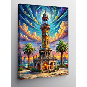 Kanvas Tablo İzmir Saat Kulesi Çizimi 50x70 cm
