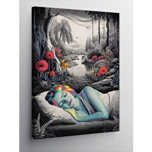 Kanvas Tablo Kızın Uykusundaki Vadi 50x70 cm