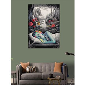 Kanvas Tablo Kızın Uykusundaki Vadi 50x70 cm