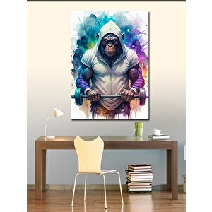 Kanvas Tablo Vücut Çalışan Maymun 70x100 cm