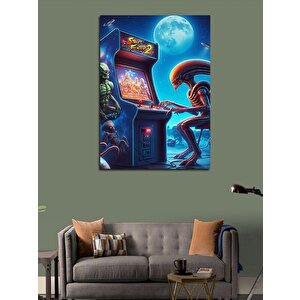 Kanvas Tablo Alien Ve Street Fighter 2 50x70 cm