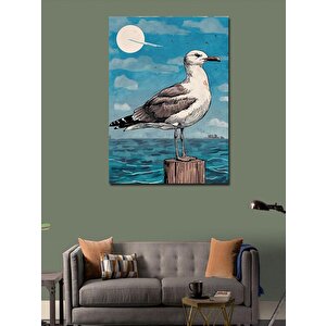 Kanvas Tablo Sahildeki Martı 100x140 cm