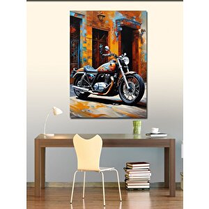Kanvas Tablo Retro Motosiklet 50x70 cm