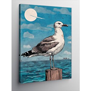 Kanvas Tablo Sahildeki Martı 50x70 cm