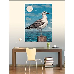 Kanvas Tablo Sahildeki Martı 50x70 cm