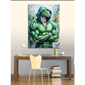 Kanvas Tablo Vücut Çalışan Yılan 70x100 cm