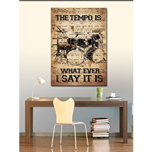 Kanvas Tablo Bayeri Ve Müzik Notaları 70x100 cm