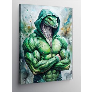 Kanvas Tablo Vücut Çalışan Yılan 100x140 cm