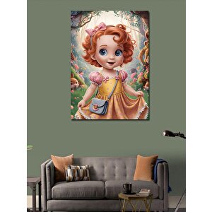 Kanvas Tablo Şirin Kız Ve Tavşanlar 70x100 cm