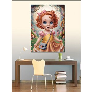 Kanvas Tablo Şirin Kız Ve Tavşanlar 50x70 cm
