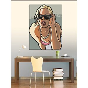 Kanvas Tablo Gta Sarışın Kız 50x70 cm