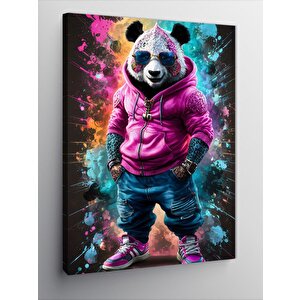 Kanvas Tablo Gözlüklü Panda 70x100 cm