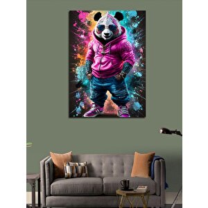 Kanvas Tablo Gözlüklü Panda 70x100 cm