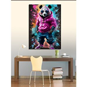 Kanvas Tablo Gözlüklü Panda 70x100 cm
