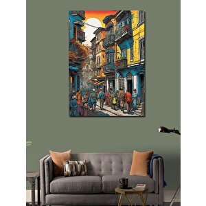 Kanvas Tablo Eski Sokak Ve Eski Evler 100x140 cm