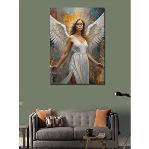 Kanvas Tablo Beyaz Melek 100x140 cm