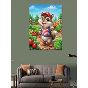 Kanvas Tablo Tarla Ve Sincap 70x100 cm