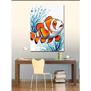 Kanvas Tablo Palyaço Balığı Ve Mercanlar 70x100 cm