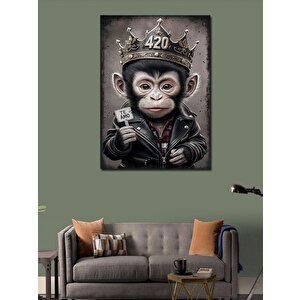 Kanvas Tablo Te Amo Yavru Kral Maymun 70x100 cm