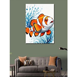 Kanvas Tablo Palyaço Balığı Ve Mercanlar 50x70 cm